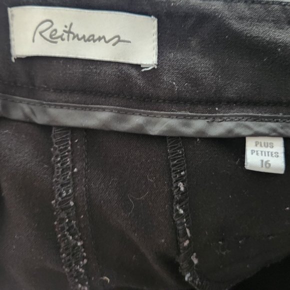 Reitmans Plus Size Black Dress Pants Size 16 Petite - Picture 5 of 5